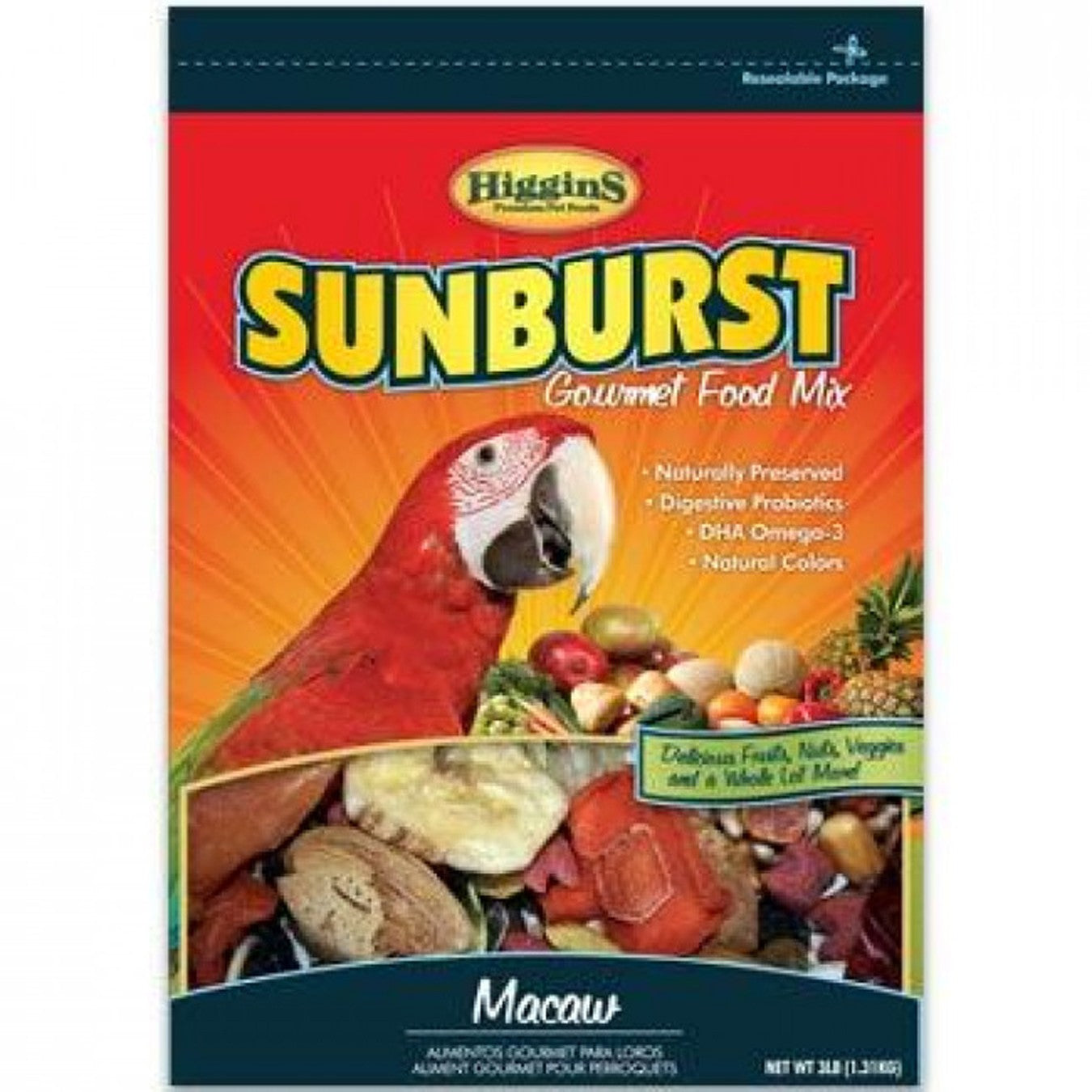 Higgins Sunburst Macaw Food, 3 lb