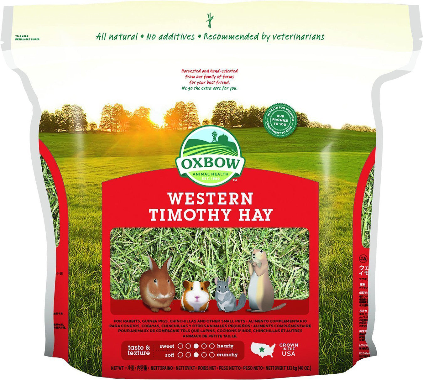 Oxbow Western Timothy Hay for Small Animals, 40 Oz