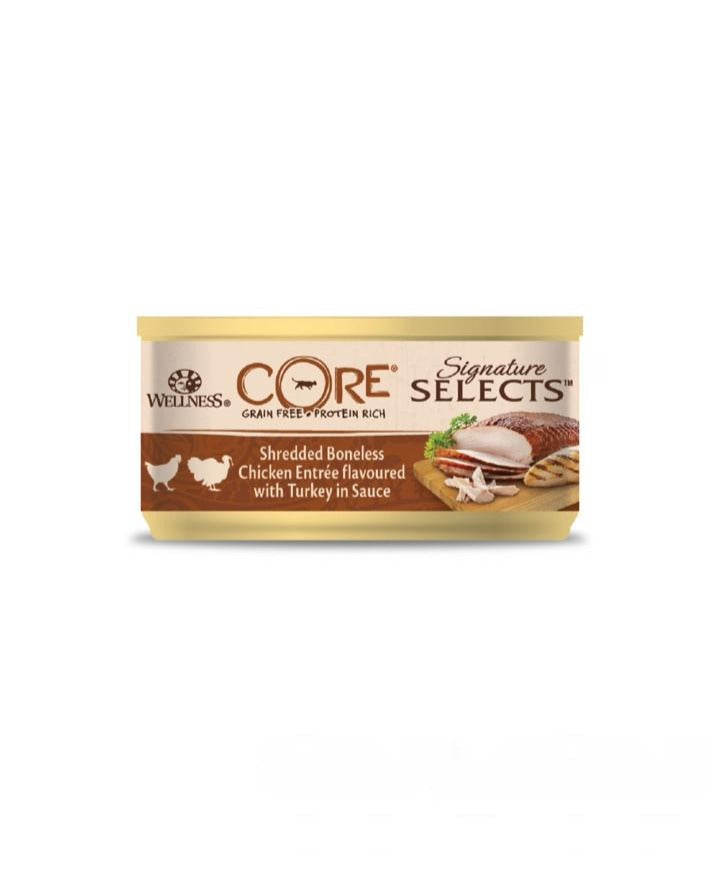 Wellness CORE Signature Selects Shredded Chicken & Turkey, 79g Pack of 24