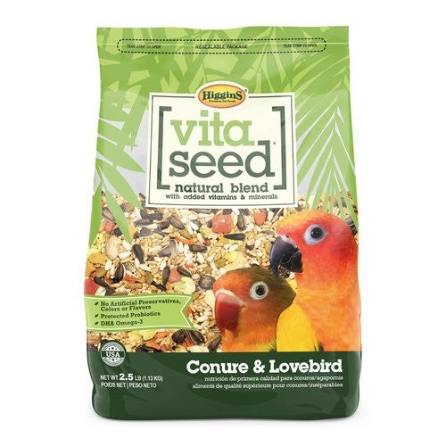 Higgins Vita Seed Conure & Lovebird Food, 2.5 lbs