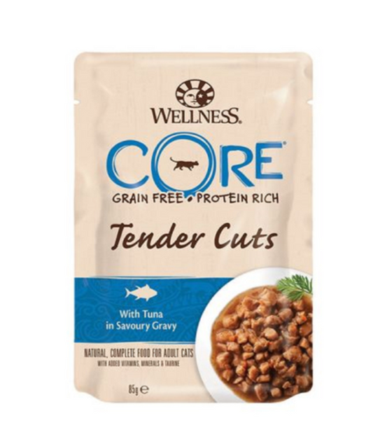 Wellness CORE Tender Cuts with Tuna in Gravy, 85g Pack of 24