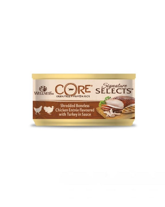 Wellness CORE Signature Selects Shredded Chicken & Turkey, 79g Pack of 24